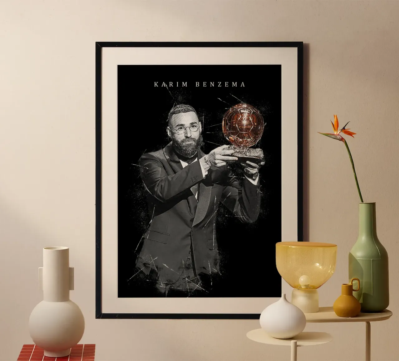 Karim Benzema Ballon d’Or 2022 carta hahnemühle da tenten