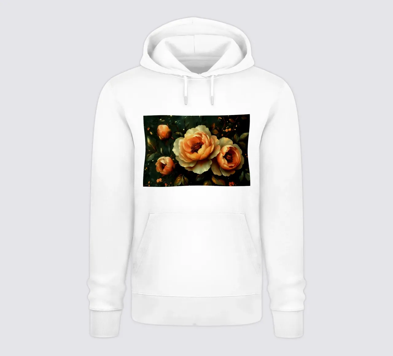 Whispering Baroque Floral Roses Dream sweat à capuche de Flower Garden - Uta Naumann