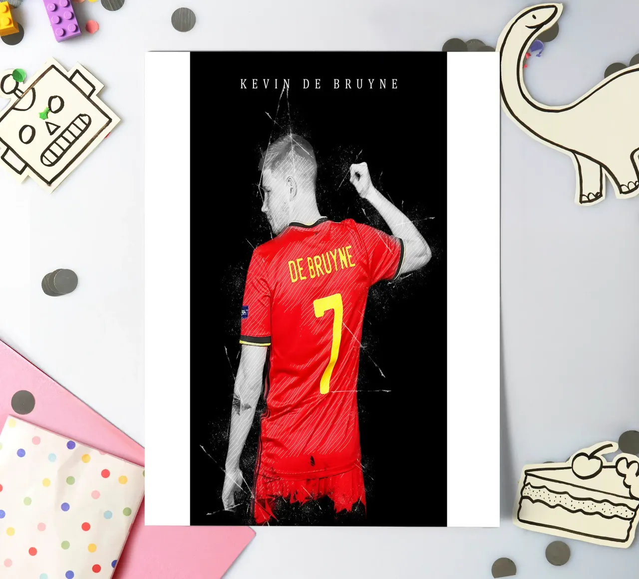 Kevin De Bruyne 1 foglio adesivo da tenten