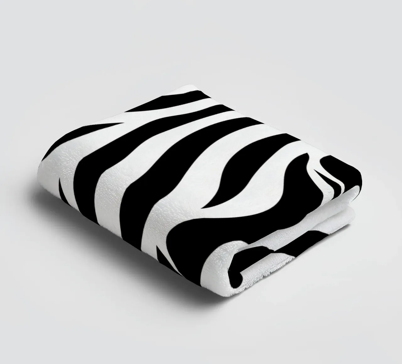 Abstract portrait of a woman with zebra stripes towel by Autofocus