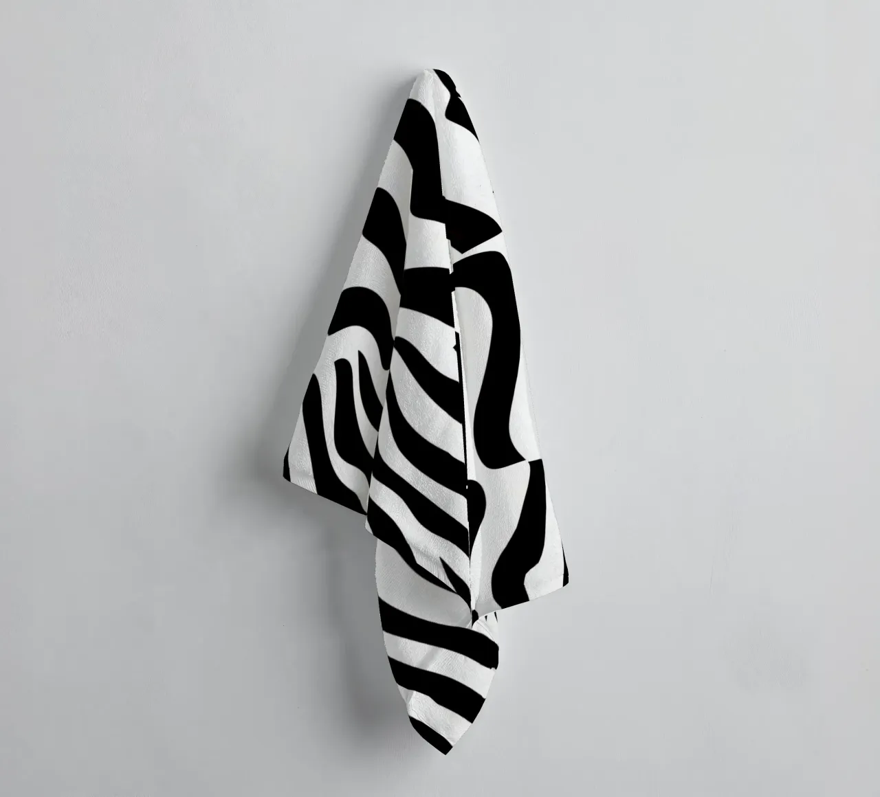 Abstract portrait of a woman with zebra stripes towel by Autofocus