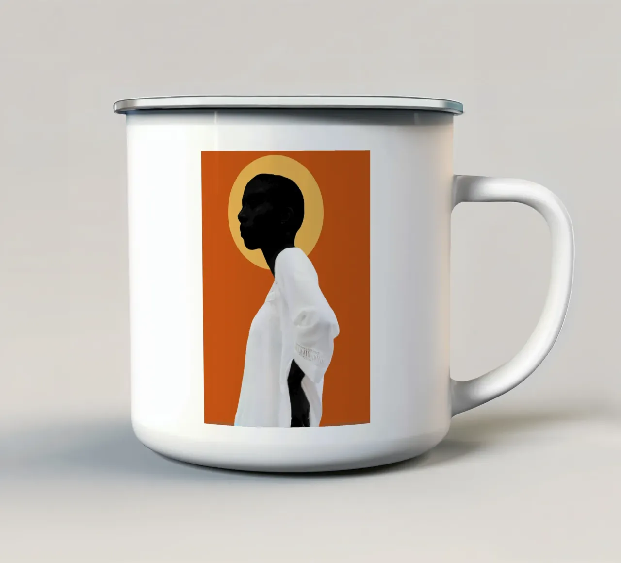 Afro Nuru tazza in smalto da Mathudace Créas