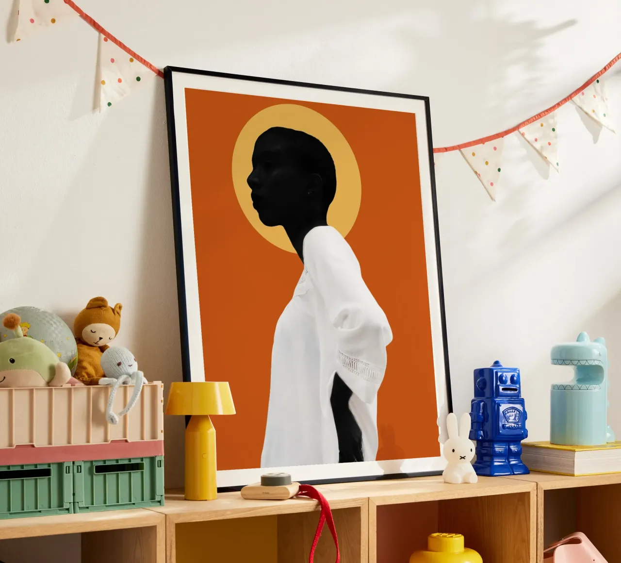 Afro Nuru poster con telaio in alluminio da Mathudace Créas