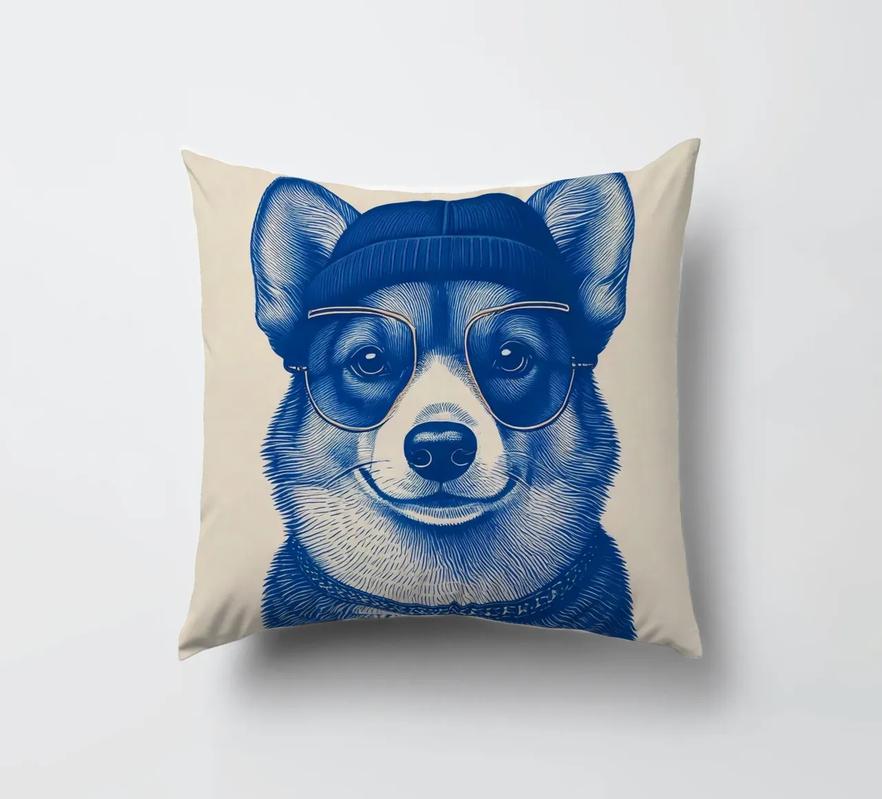 Blue Corgi cuscino da tylerstudio