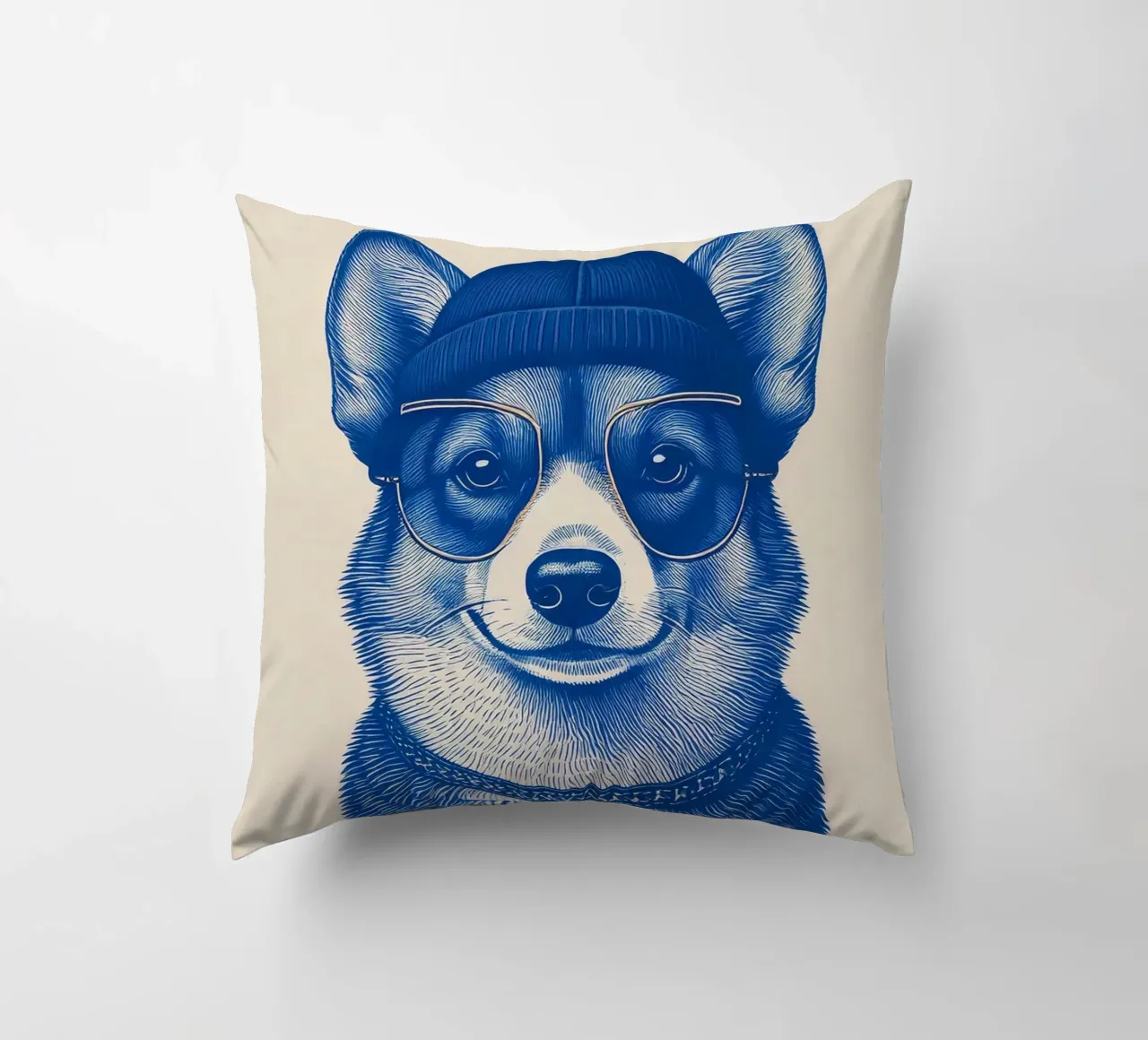 Blue Corgi cuscino da tylerstudio