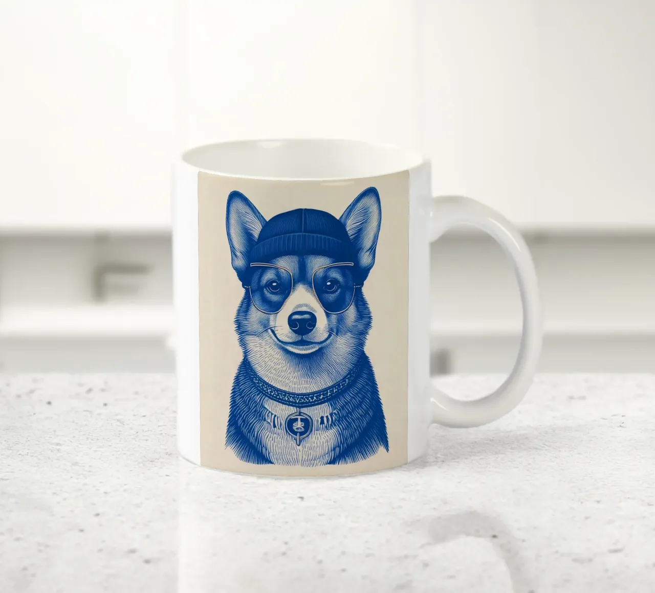 Blue Corgi tazza in ceramica da tylerstudio