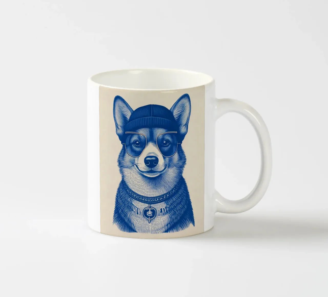 Blue Corgi tazza in ceramica da tylerstudio