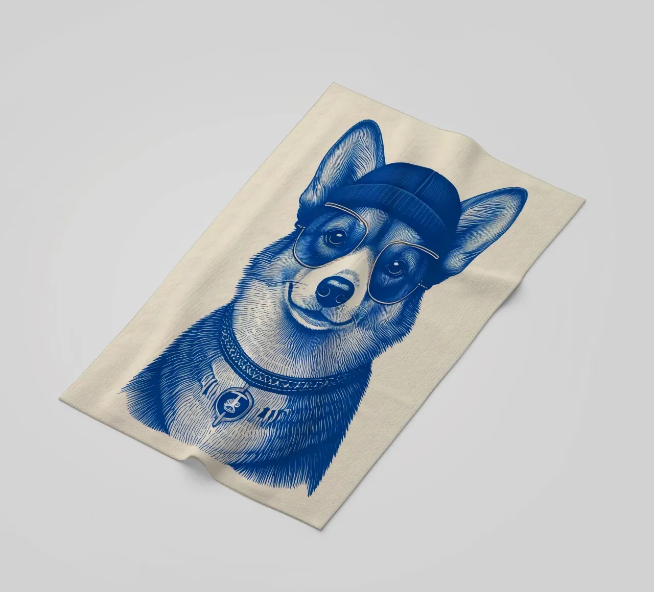Blue Corgi telo mare da tylerstudio