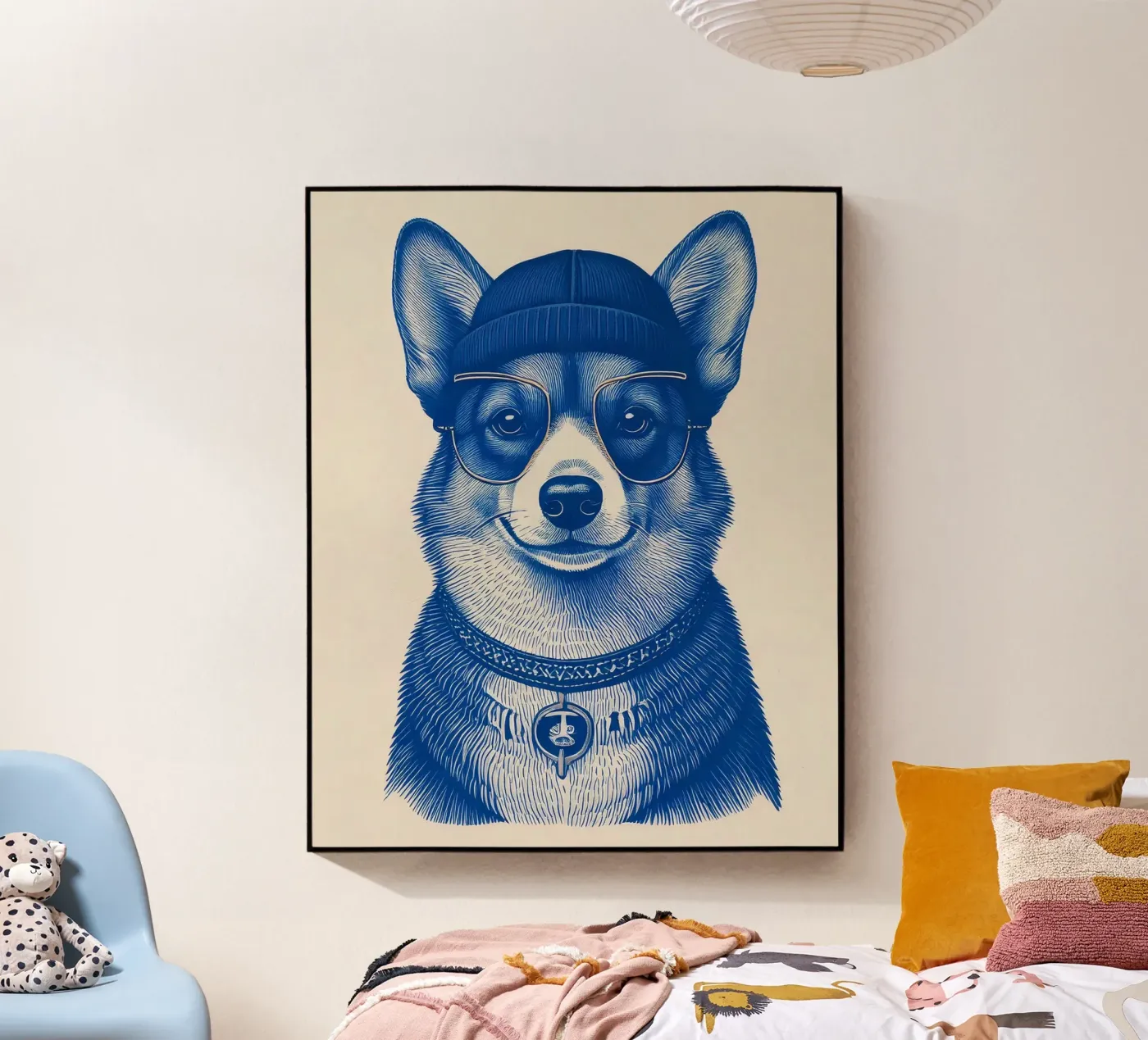 Blue Corgi Acryl-Glas von tylerstudio