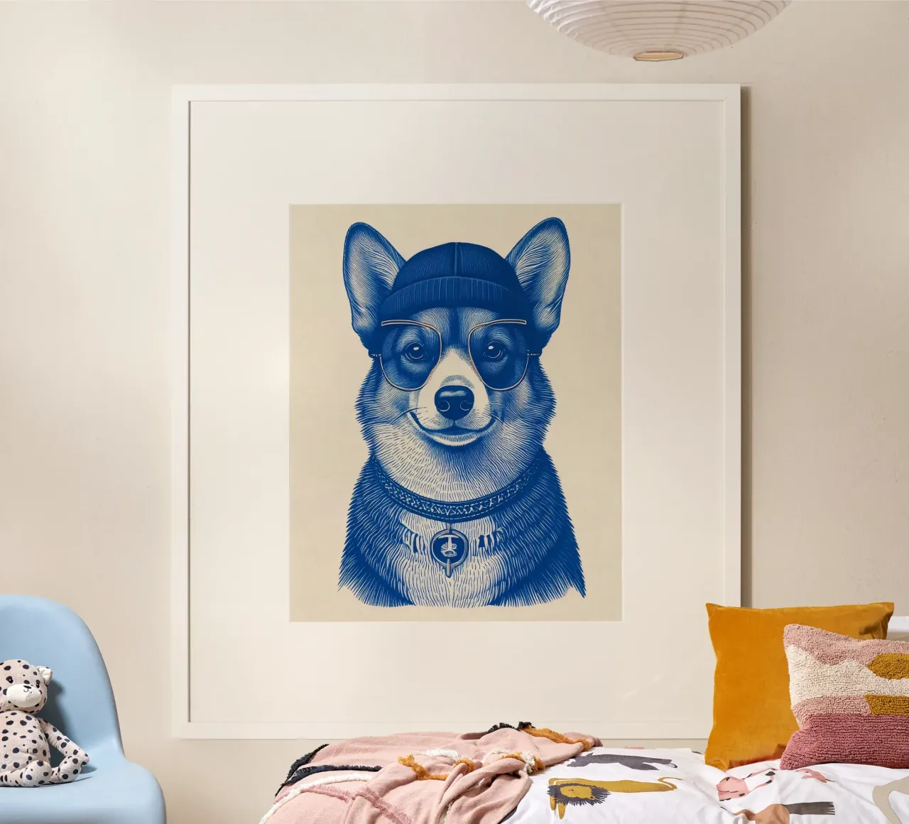 Blue Corgi carta hahnemühle da tylerstudio