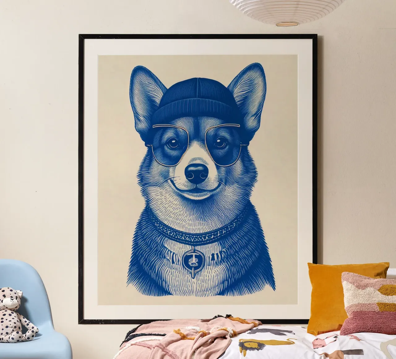 Blue Corgi carta hahnemühle da tylerstudio