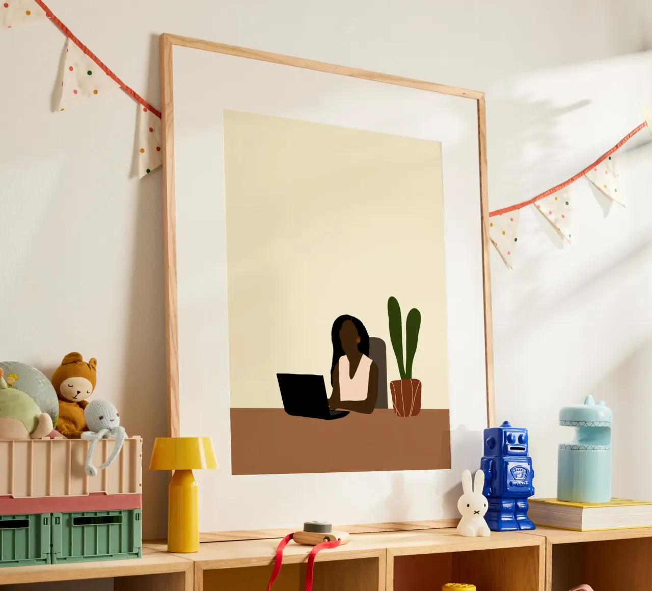 Afro Heirs poster con telaio in legno da Mathudace Créas