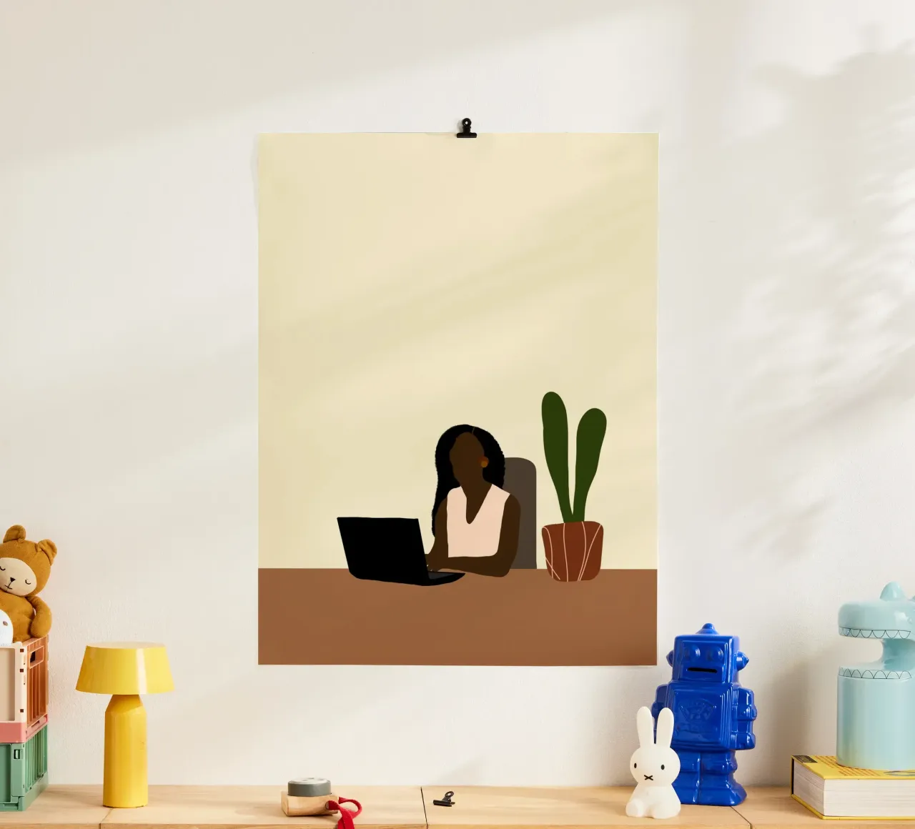 Afro Heirs poster con telaio in legno da Mathudace Créas