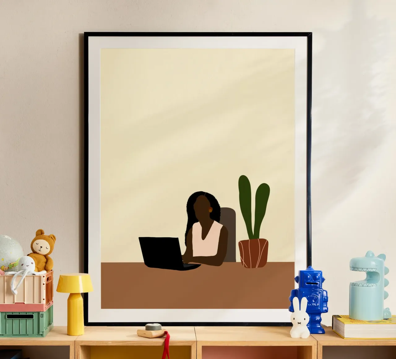 Afro Heirs poster con telaio in legno da Mathudace Créas