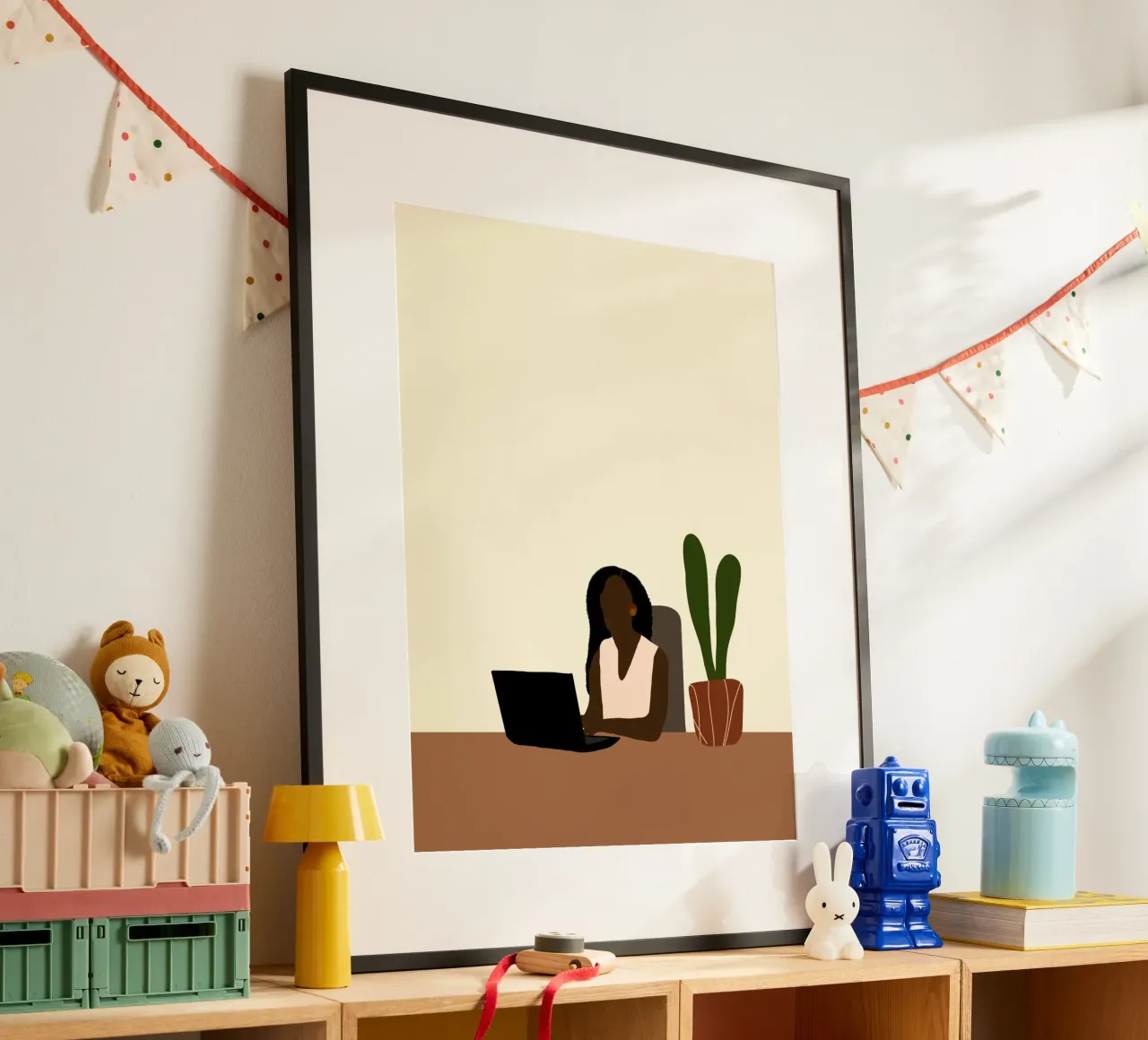 Afro Heirs poster con telaio in legno da Mathudace Créas