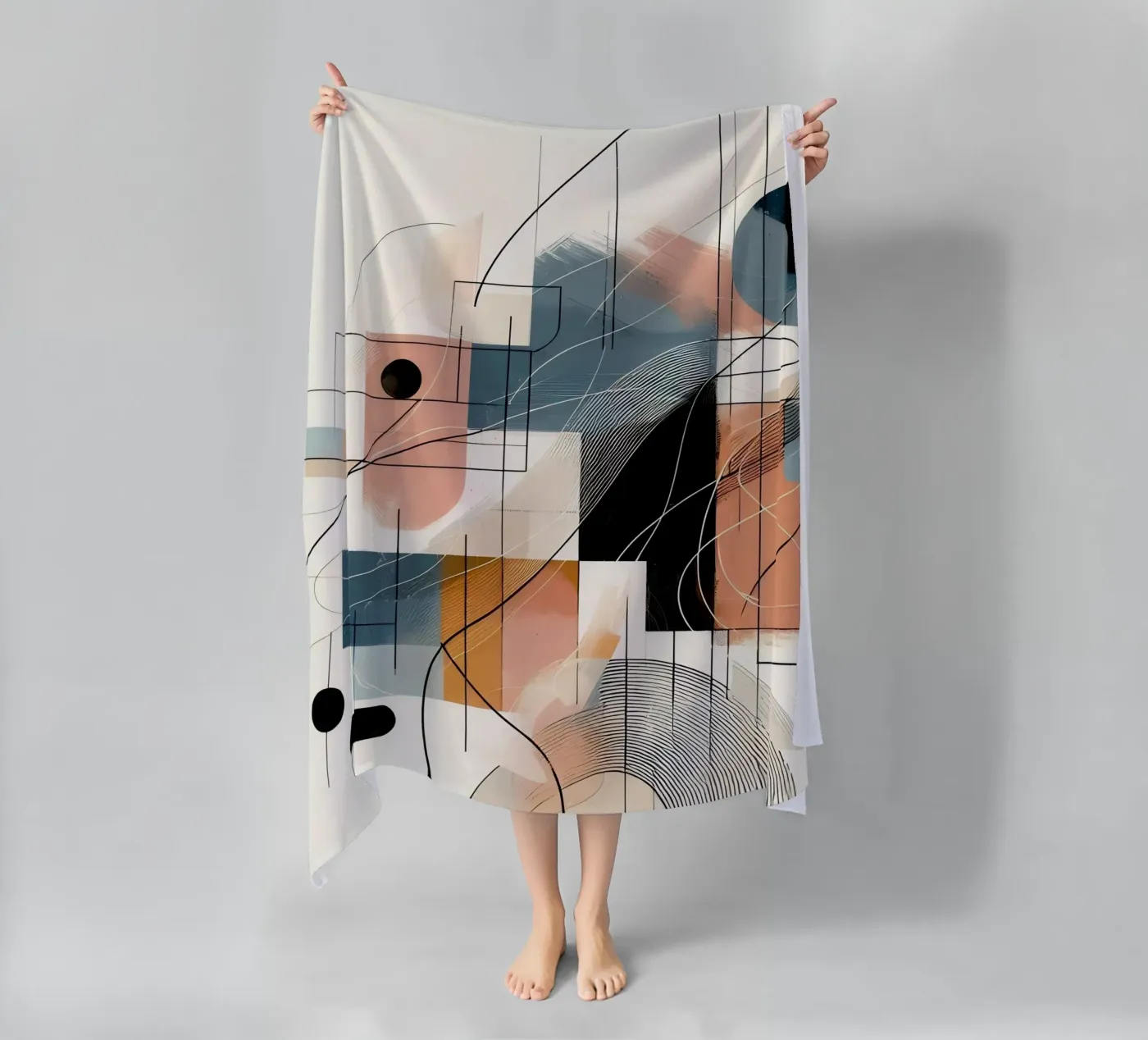 abstract beach towel by nomad