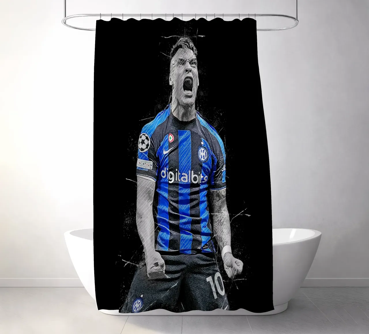 Lautaro Martínez shower curtain by tenten