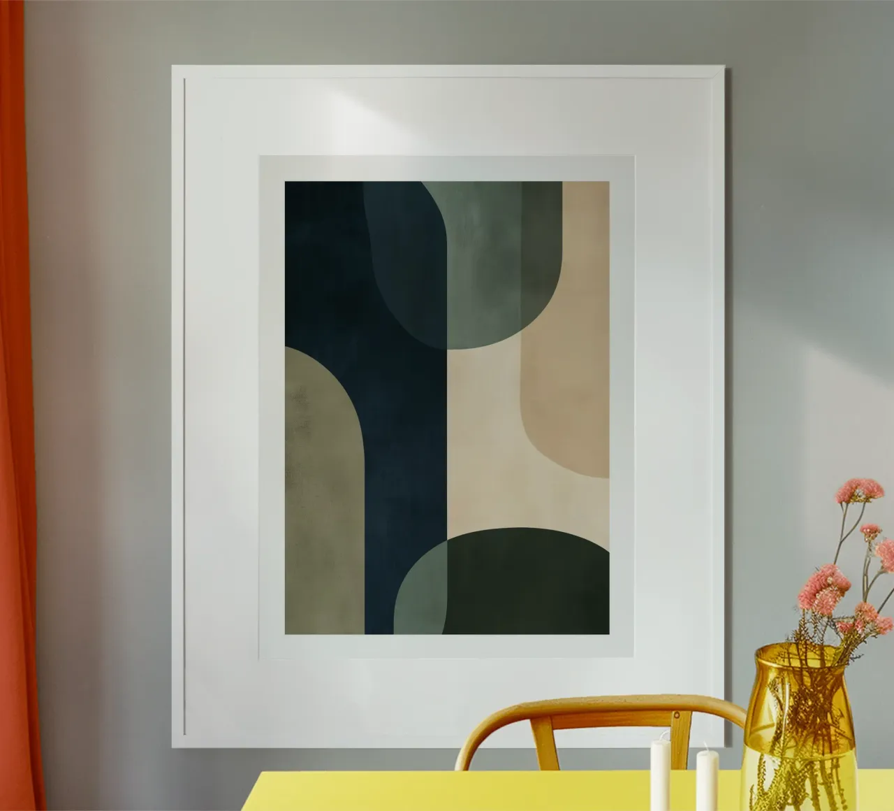 Illustrazione Abstraite poster con telaio in legno da DWA