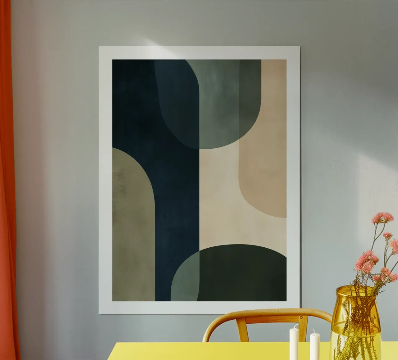 Illustrazione Abstraite poster con telaio in legno da DWA
