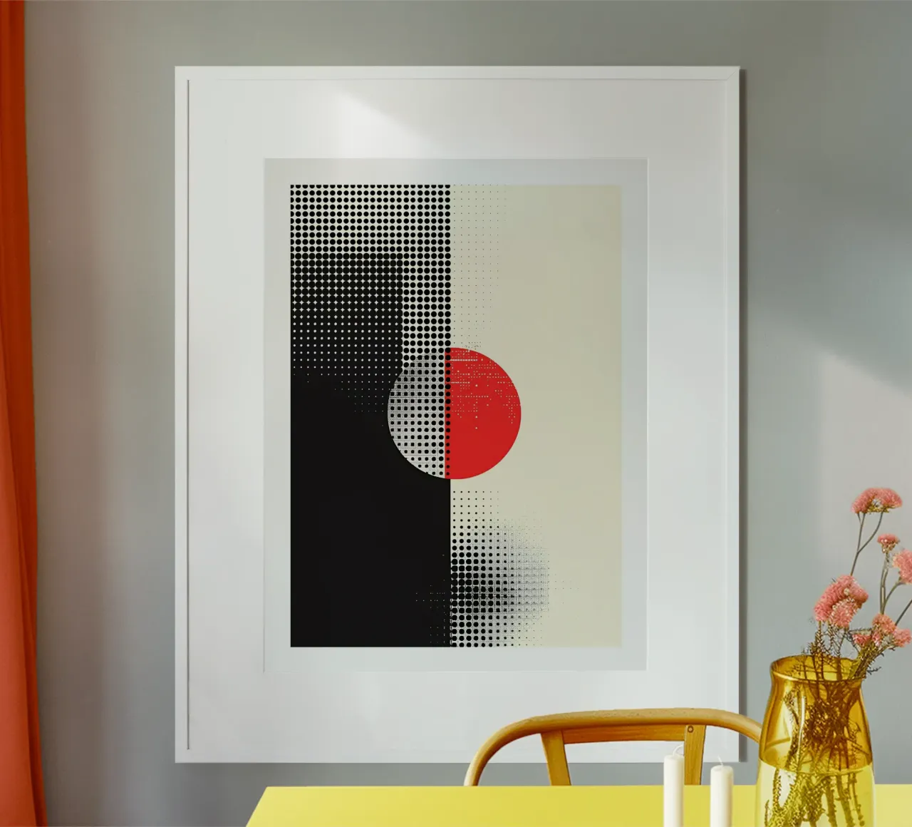 Motivo a mezza tinta poster con telaio in alluminio da DWA
