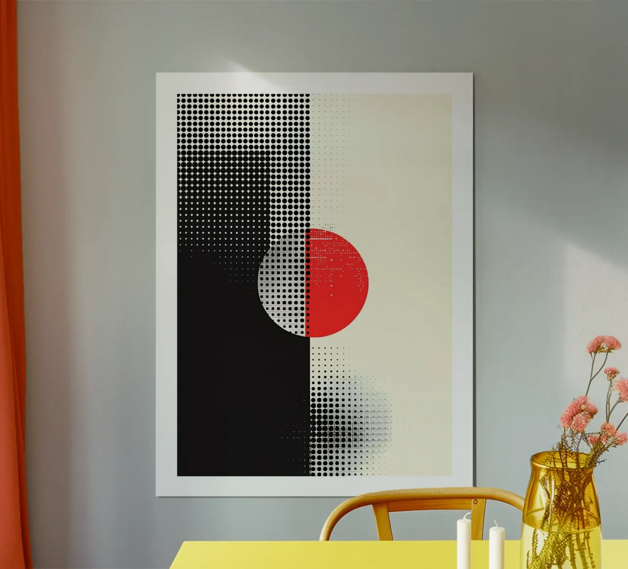 Motivo a mezza tinta poster con telaio in alluminio da DWA