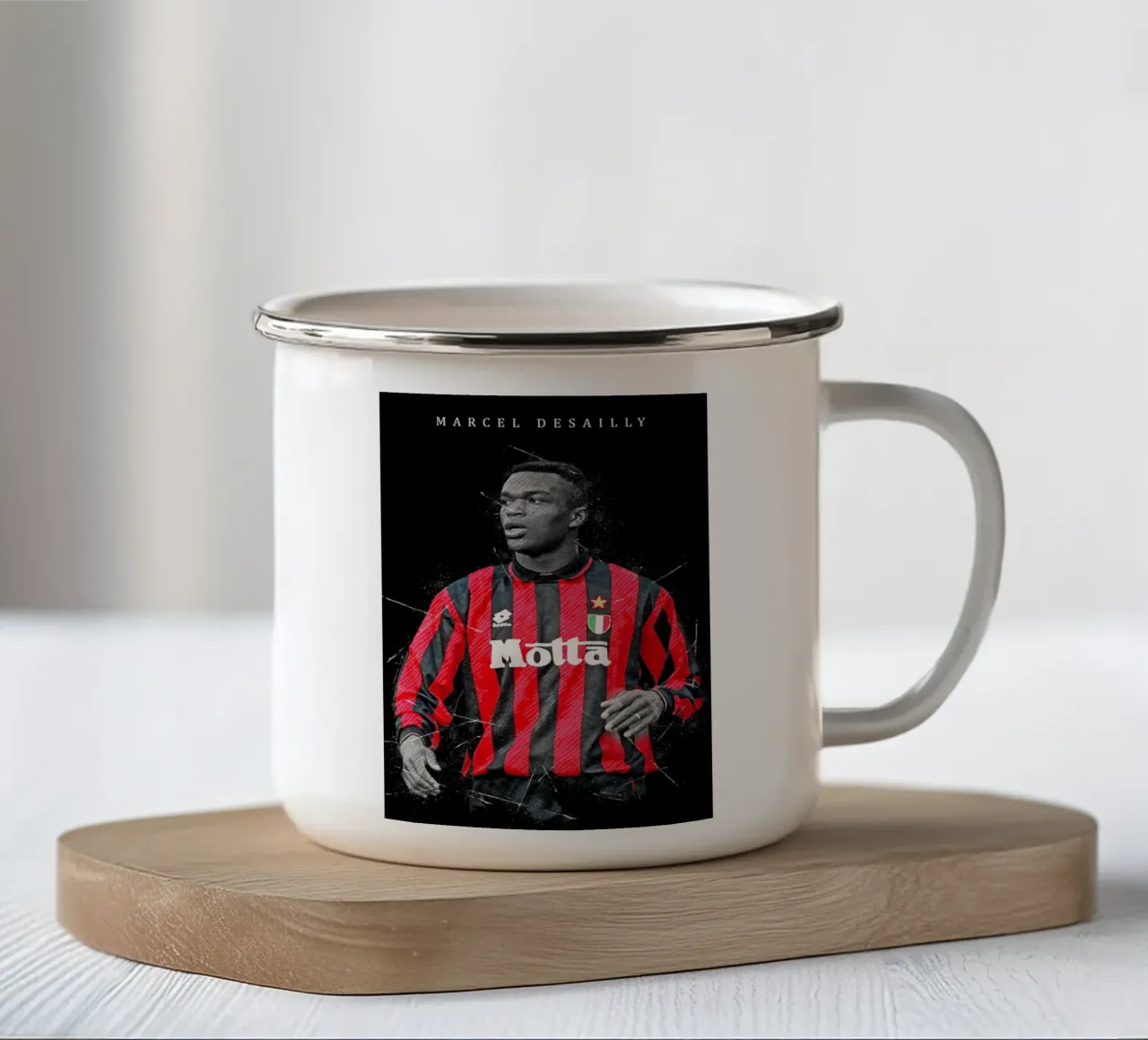 Marcel Desailly tazza in smalto da tenten