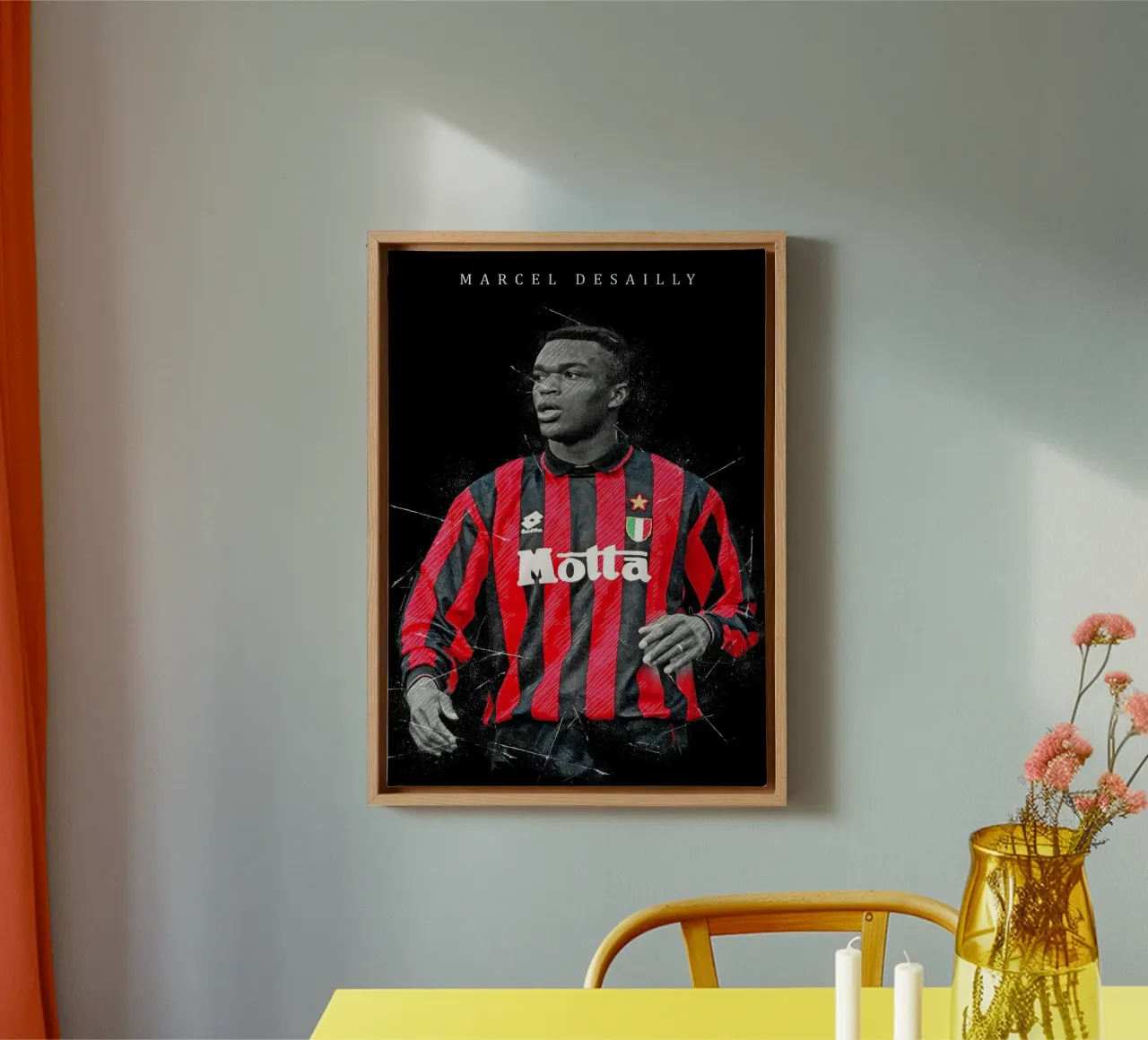 Marcel Desailly tela con Cornice a cassetta da tenten