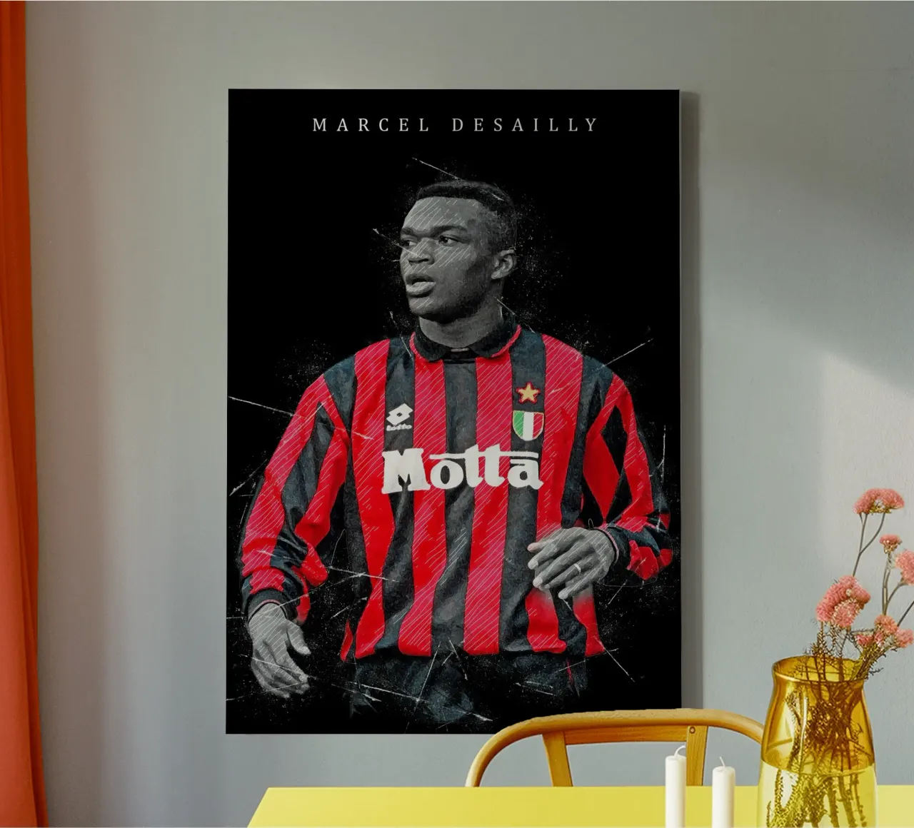 Marcel Desailly tela con Cornice a cassetta da tenten