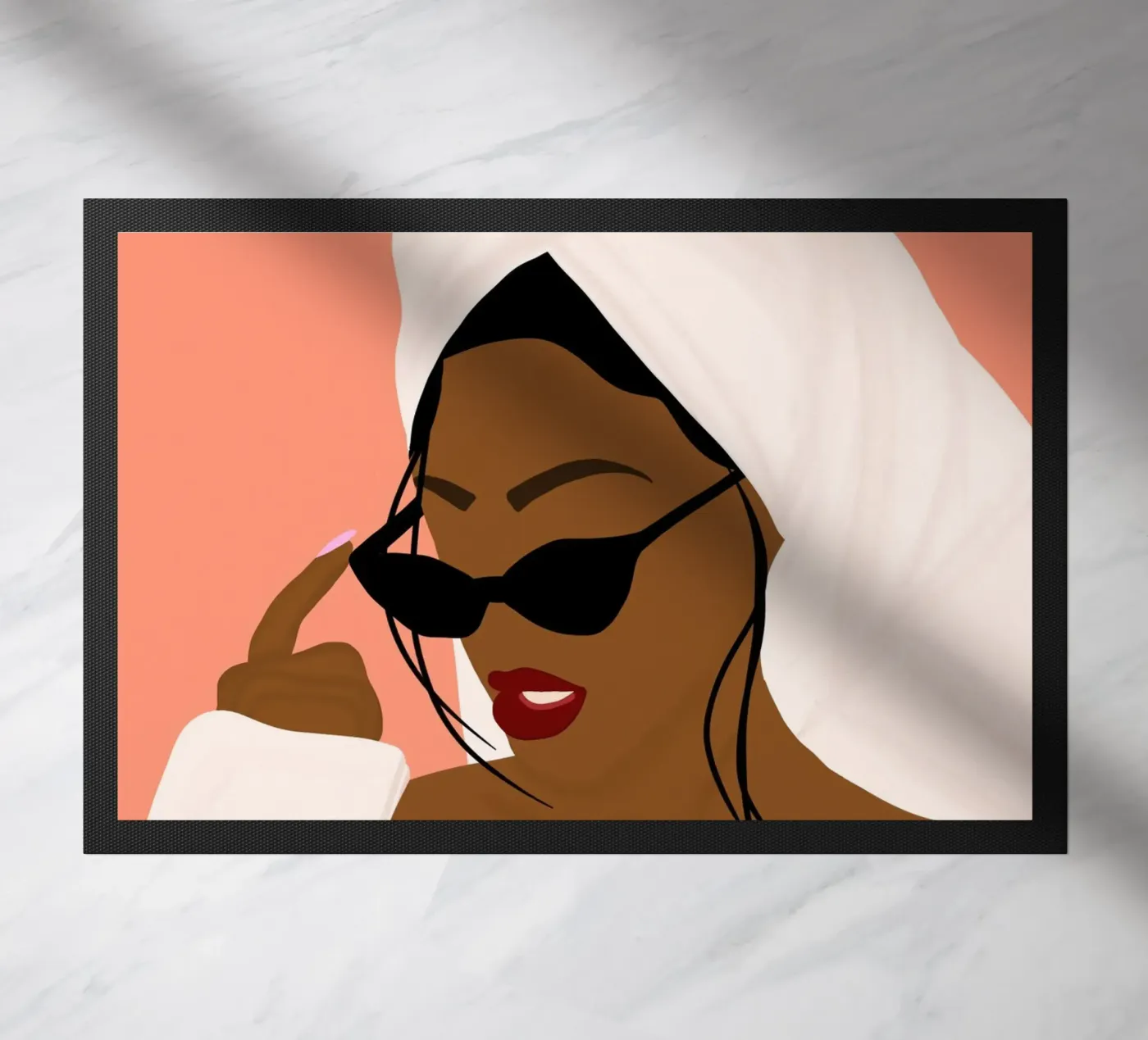 Afro Idyllic doormat by Mathudace Créas