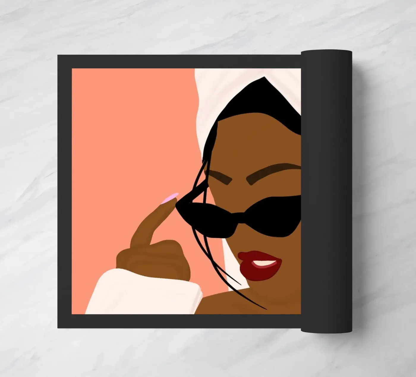 Afro Idyllic doormat by Mathudace Créas