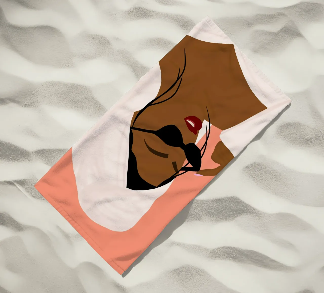 Afro Idyllic telo mare da Mathudace Créas