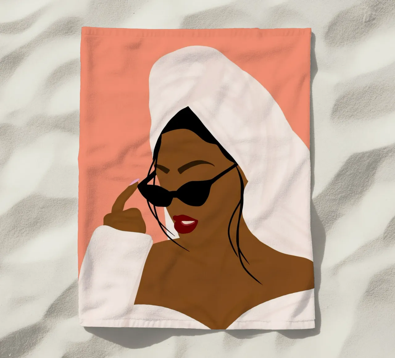 Afro Idyllic telo mare da Mathudace Créas