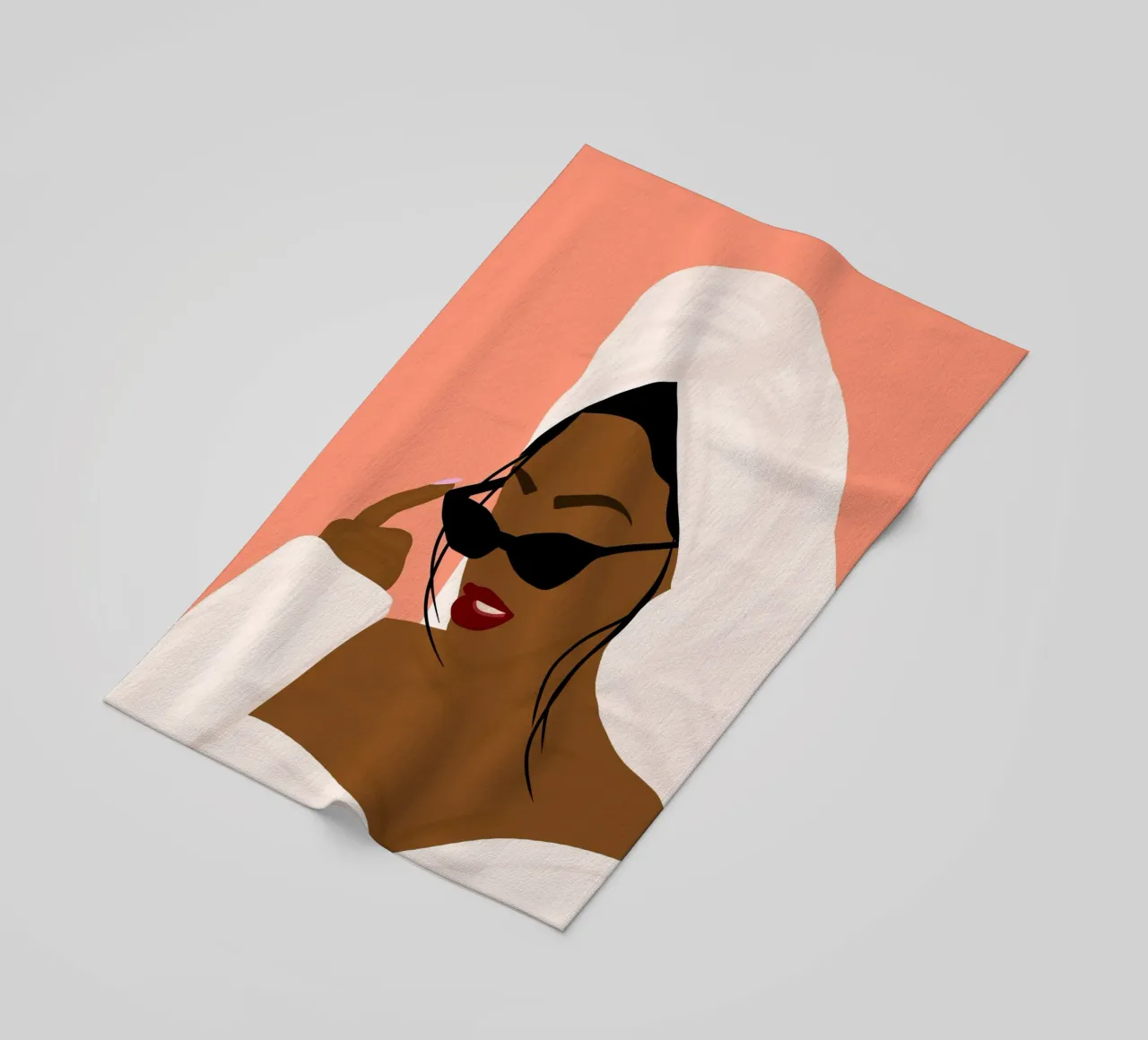 Afro Idyllic telo mare da Mathudace Créas