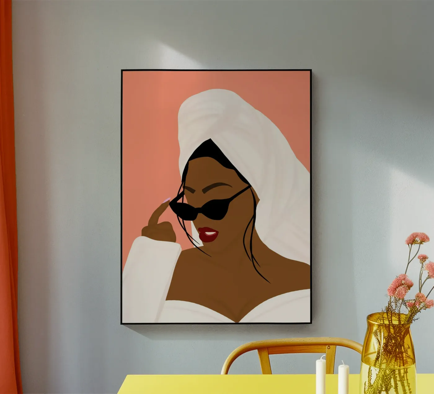 Afro Idyllic acryl van Mathudace Créas