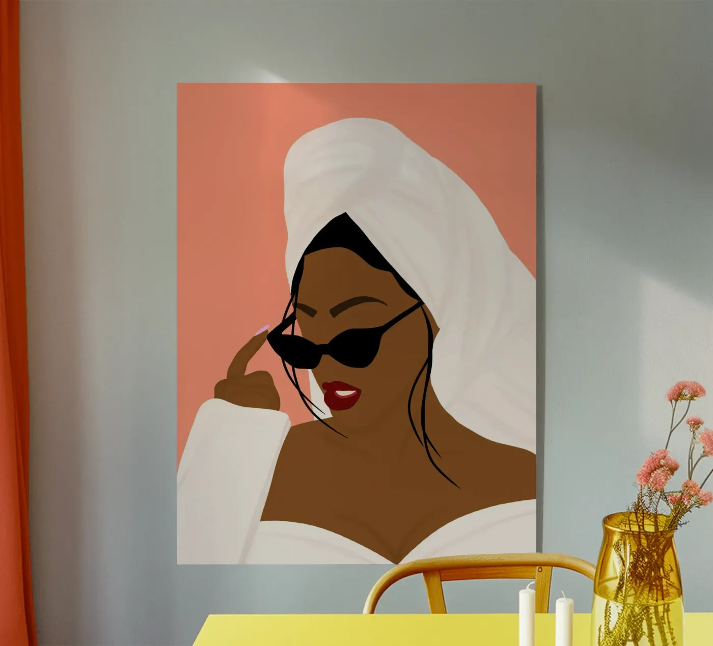 Afro Idyllic acryl van Mathudace Créas