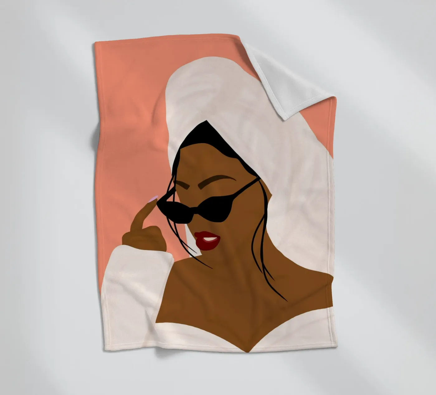 Afro Idyllic Fleecedecke von Mathudace Créas