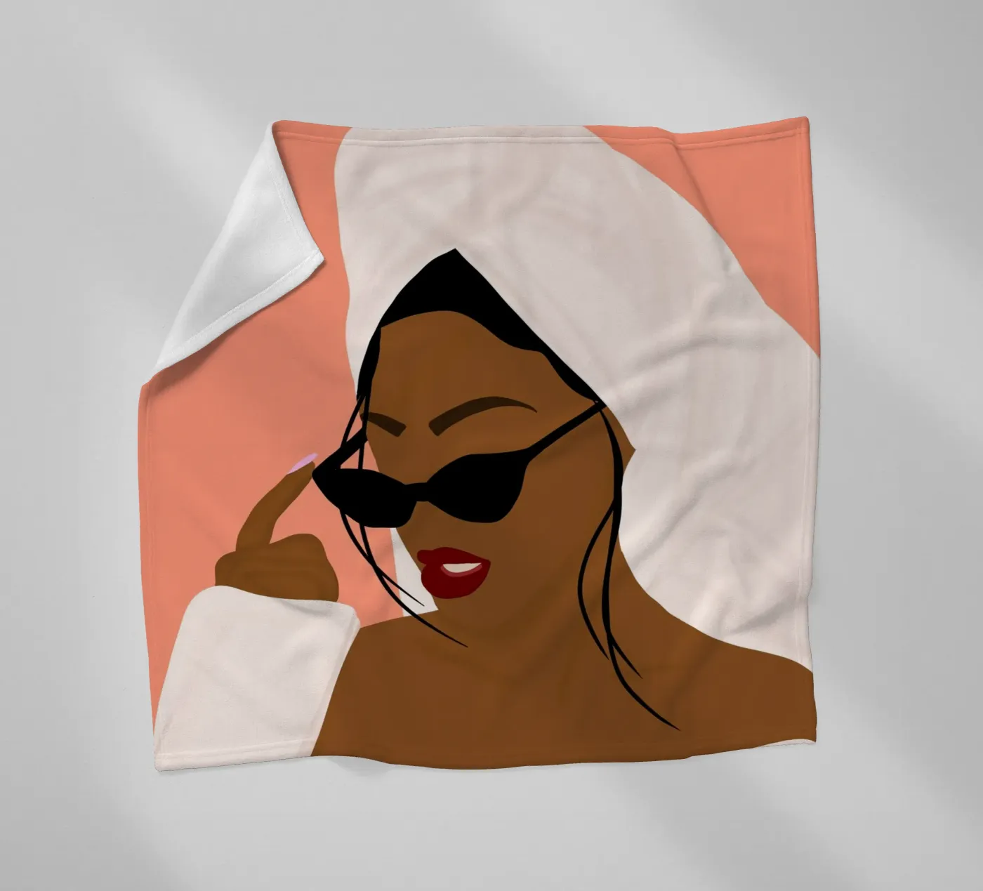 Afro Idyllic Fleecedecke von Mathudace Créas