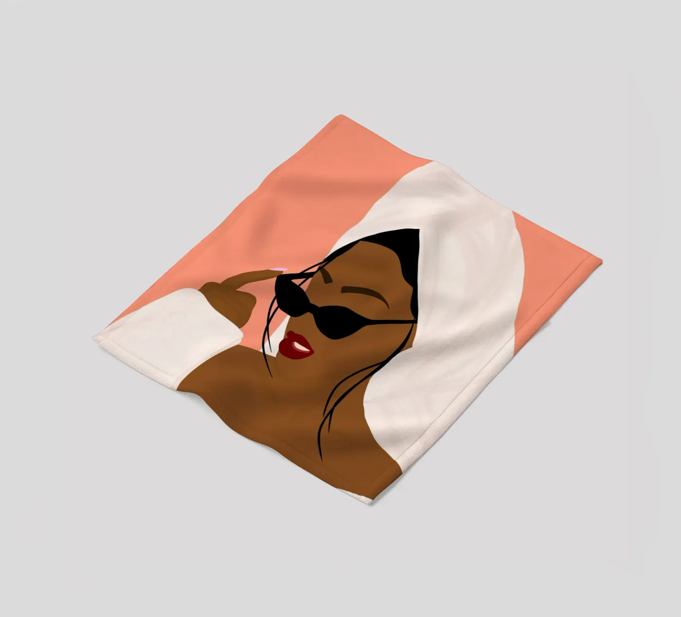 Afro Idyllic Fleecedecke von Mathudace Créas