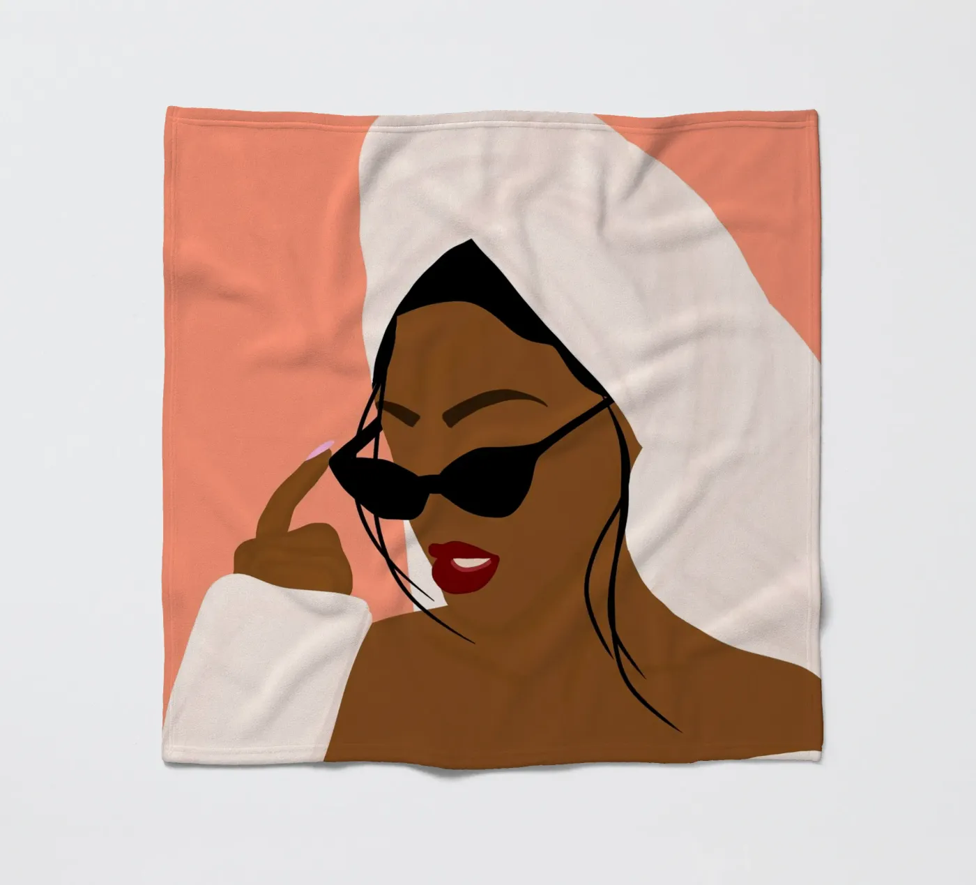 Afro Idyllic Fleecedecke von Mathudace Créas