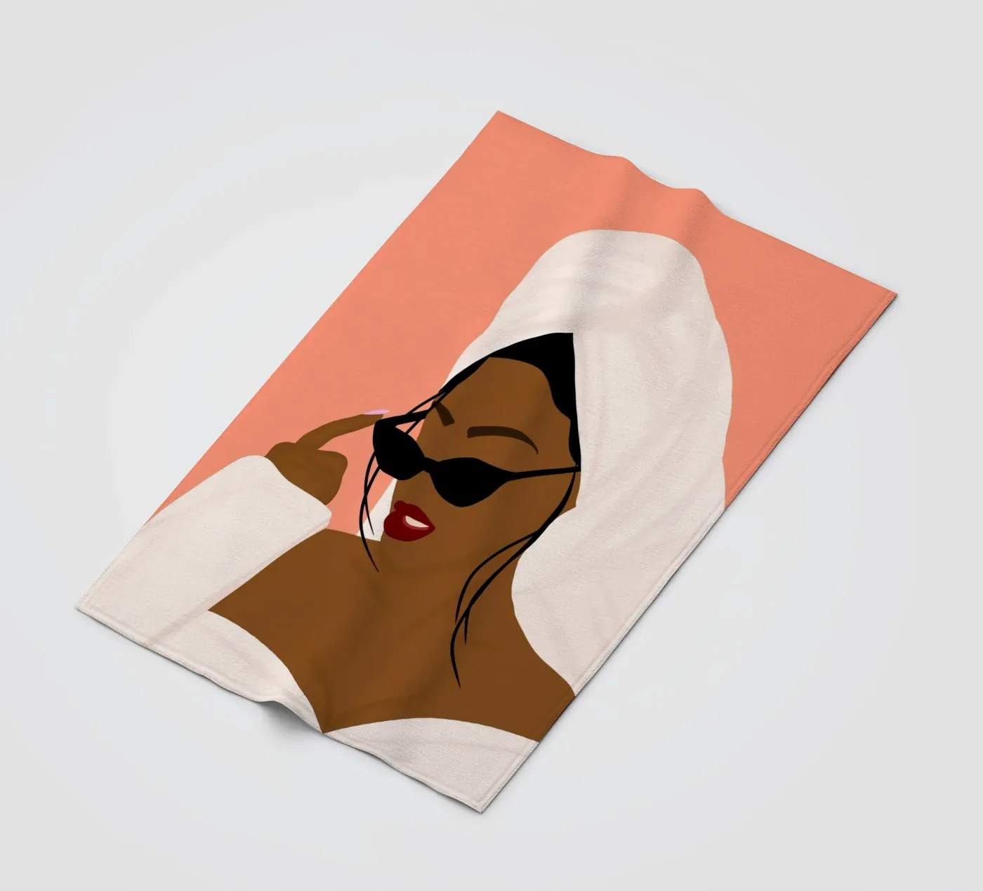 Afro Idyllic Fleecedecke von Mathudace Créas