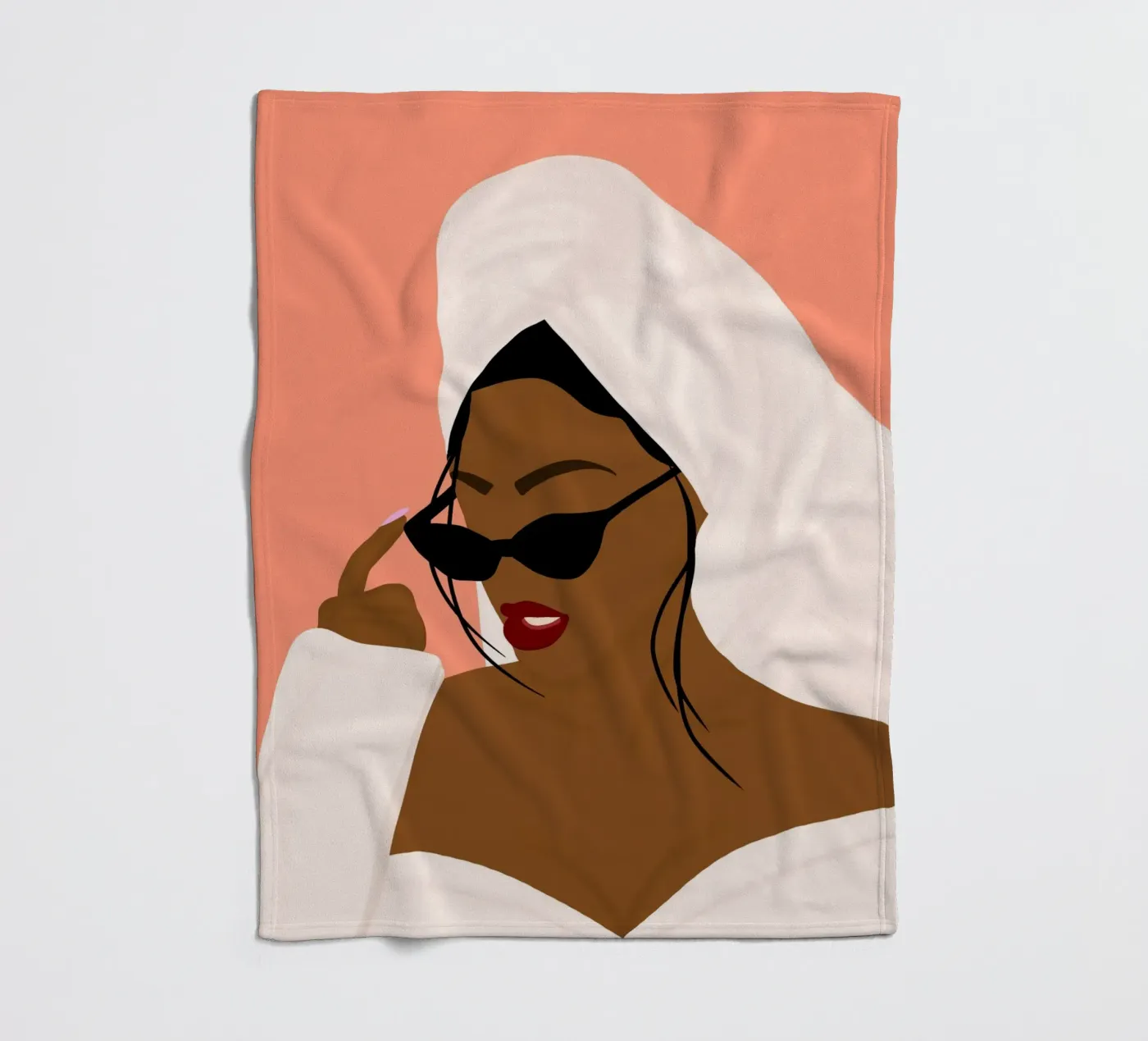 Afro Idyllic Fleecedecke von Mathudace Créas