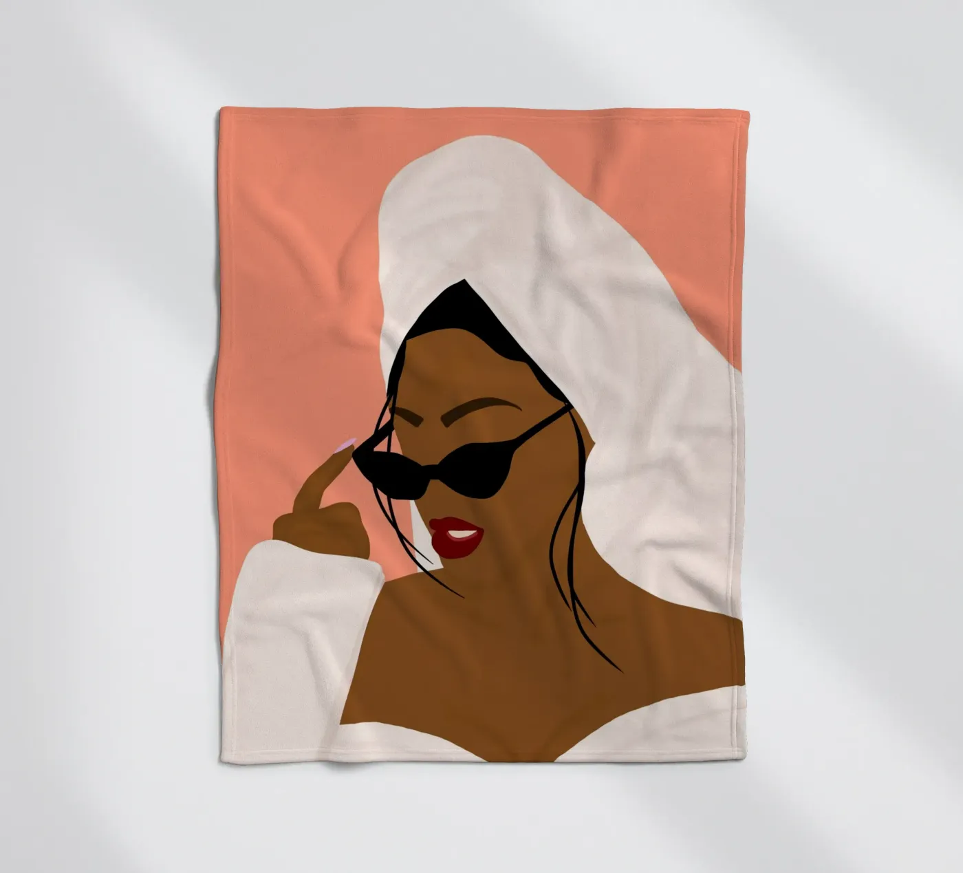 Afro Idyllic Fleecedecke von Mathudace Créas