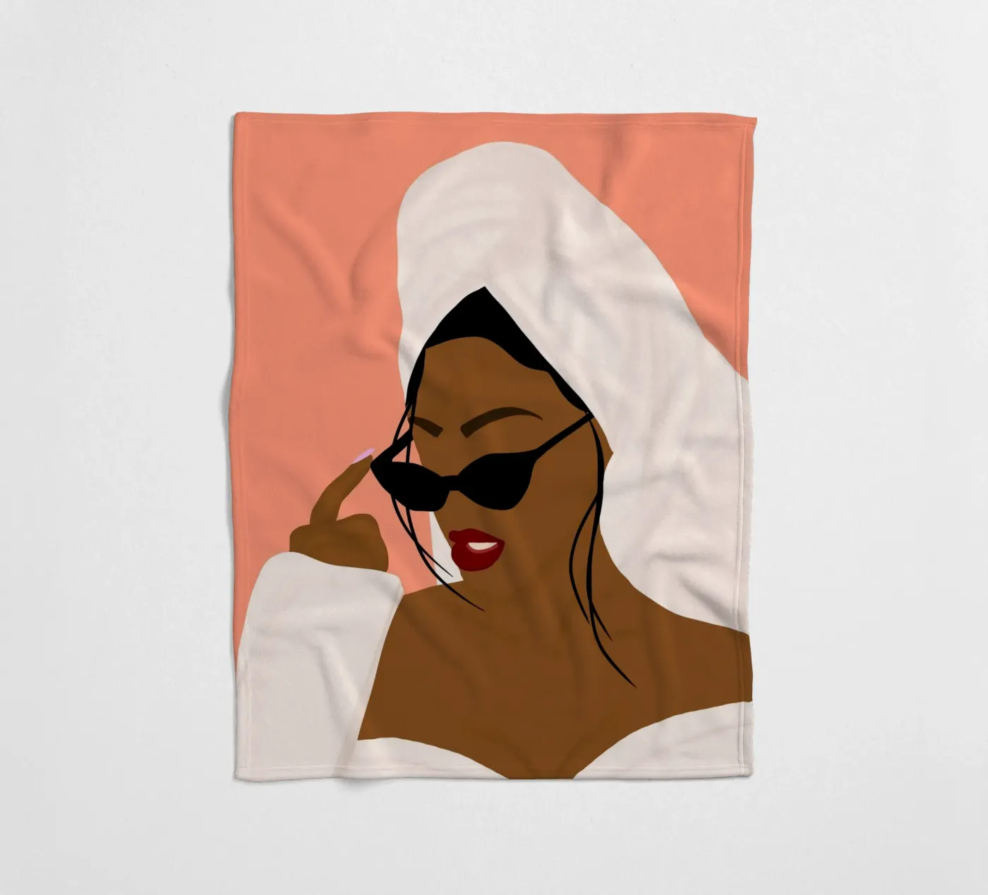 Afro Idyllic Fleecedecke von Mathudace Créas