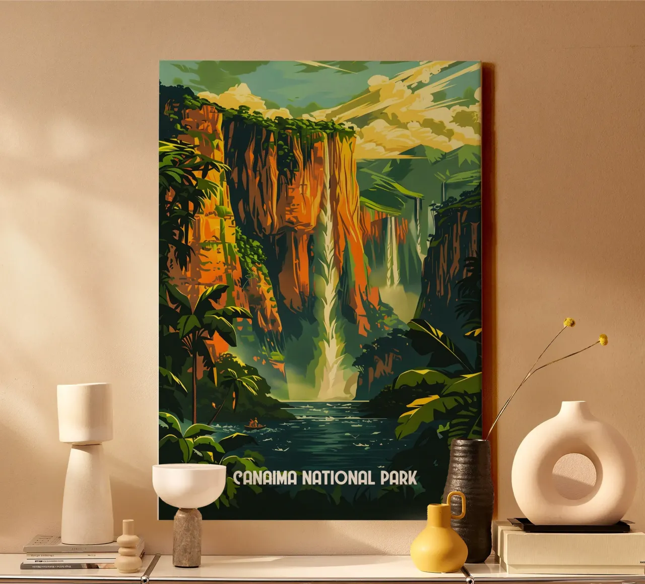 Canaima National Park canvas with Floater frame by Travelstudio