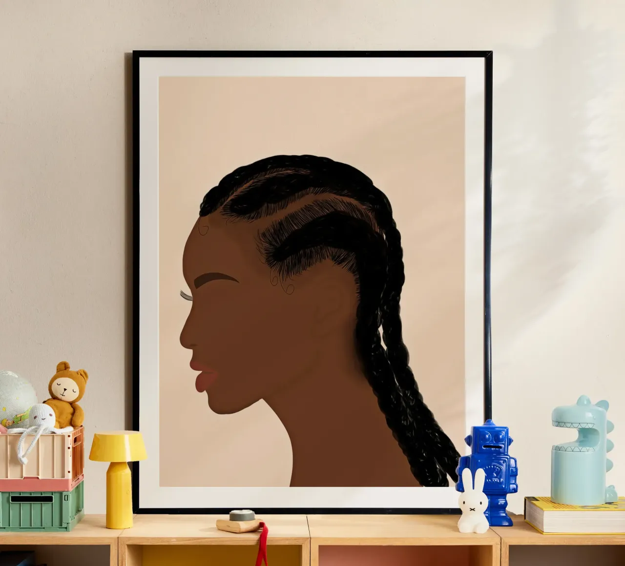 Afro Patti poster con telaio in alluminio da Mathudace Créas