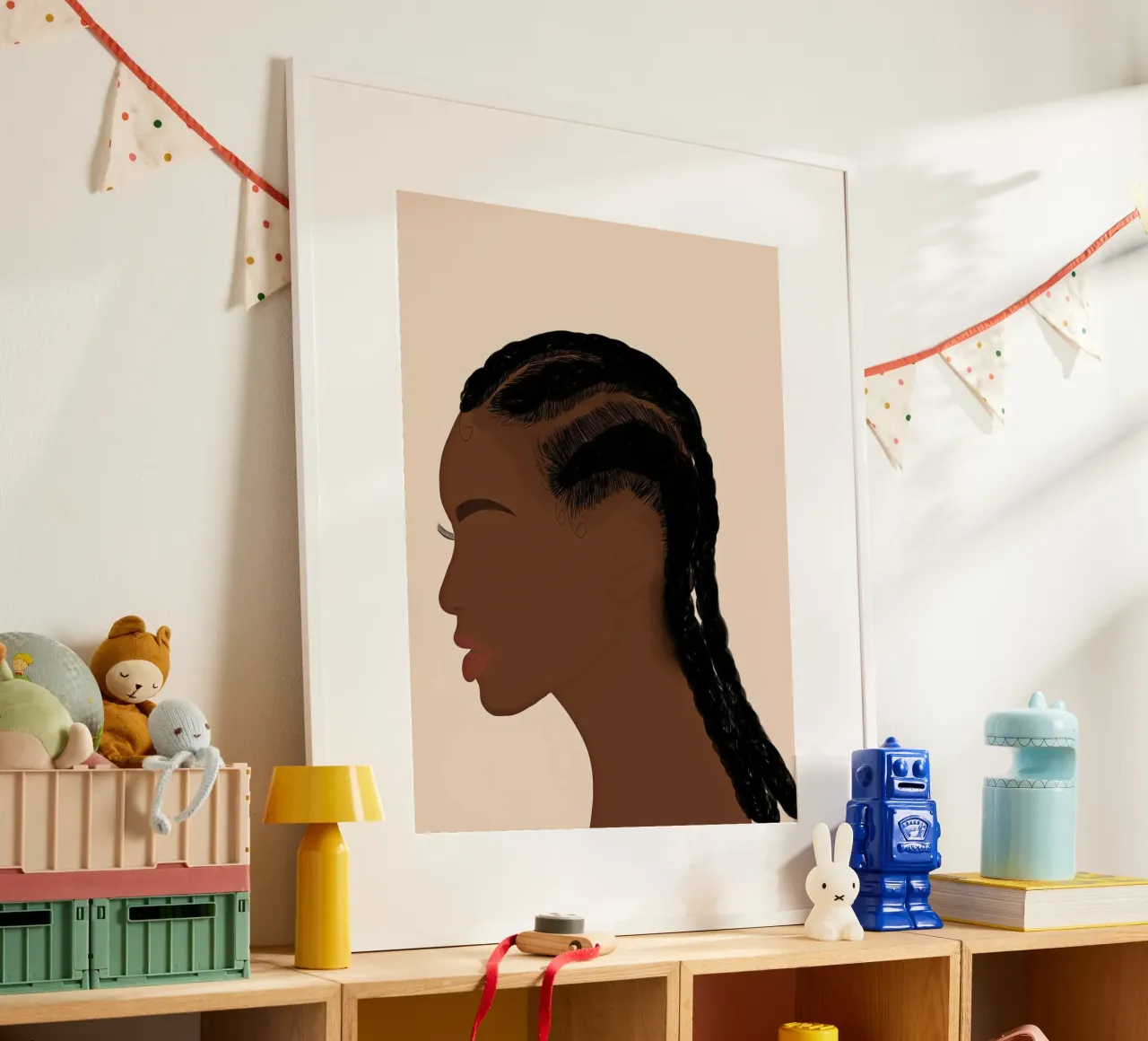 Afro Patti poster con telaio in alluminio da Mathudace Créas