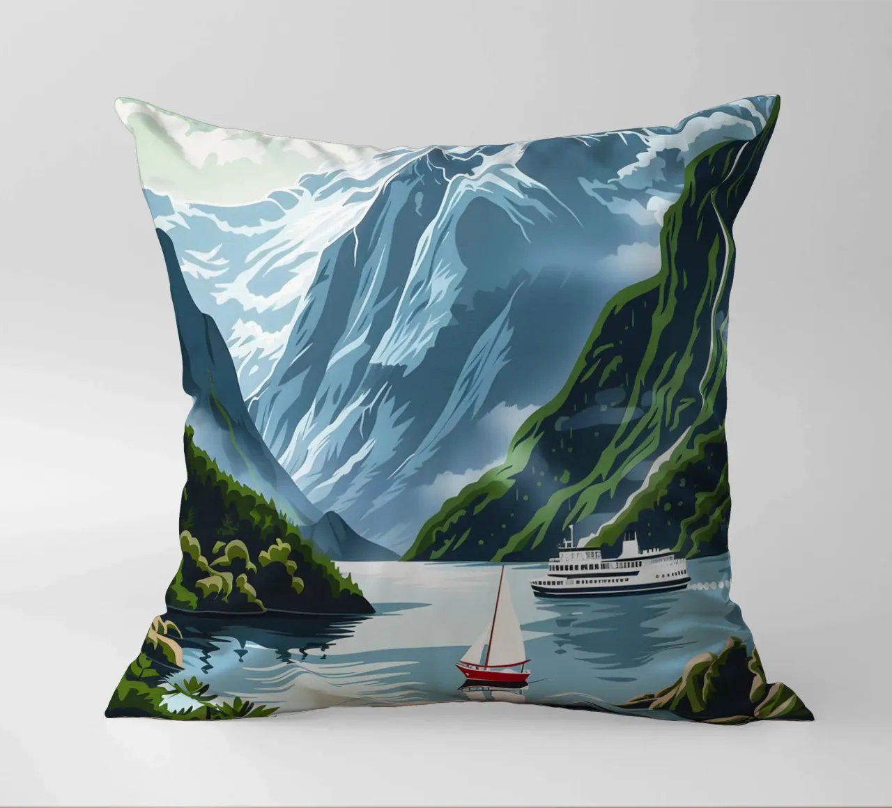 Fiordland National Park Kissen von Travelstudio