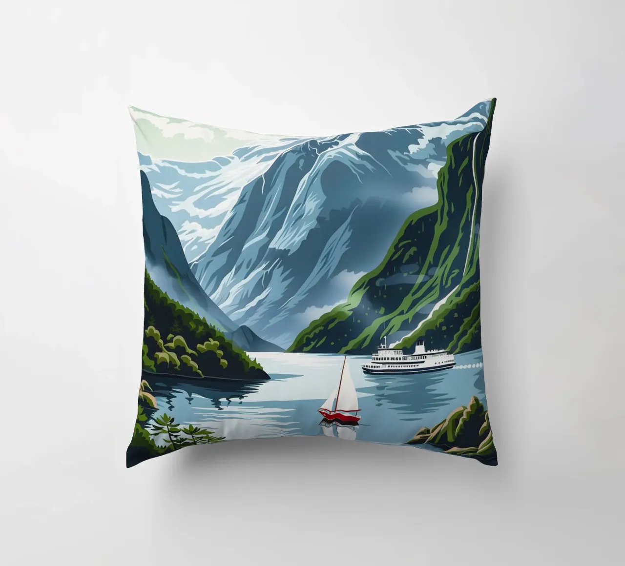 Fiordland National Park Kissen von Travelstudio