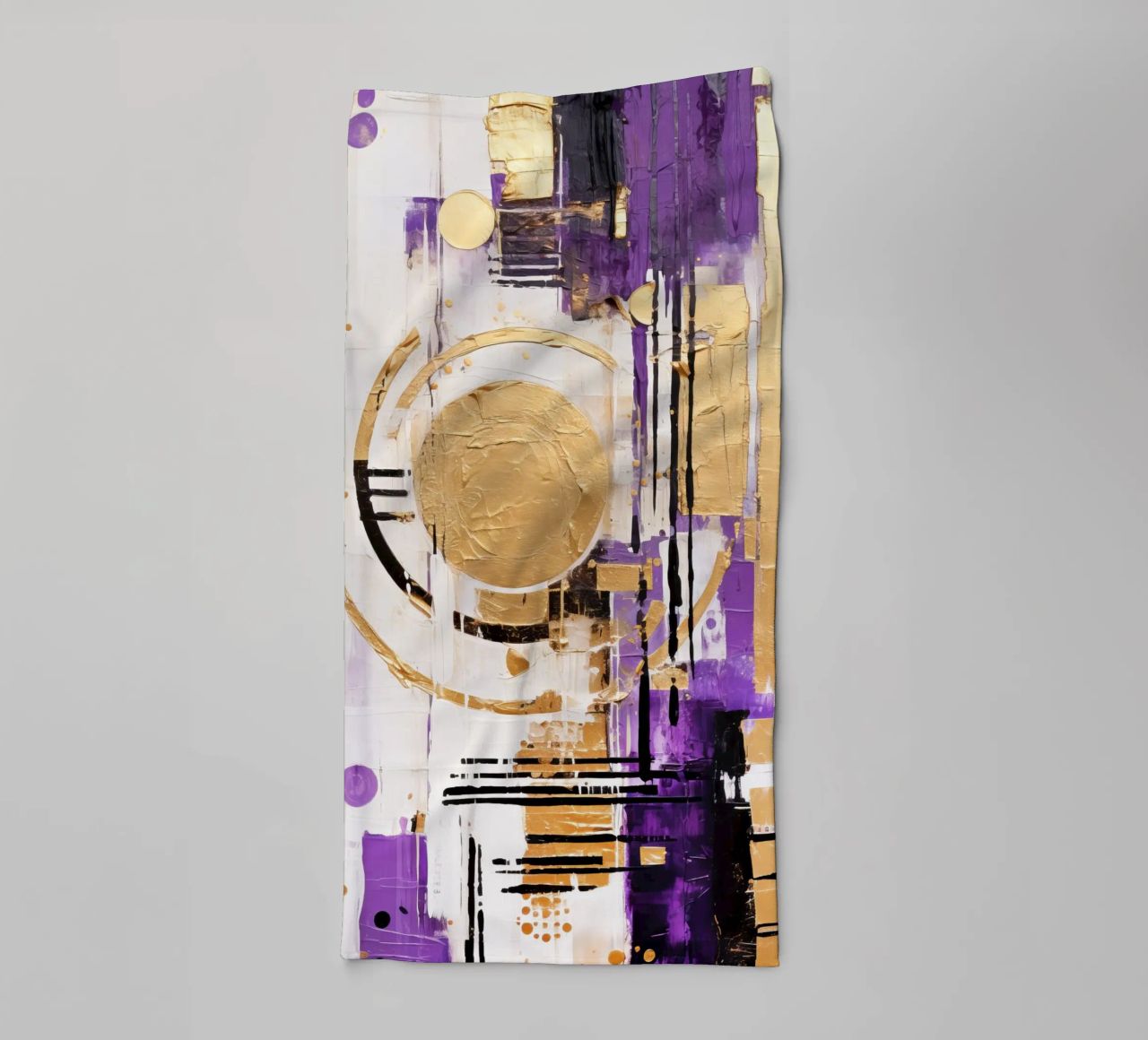 ABSTRAKTE KUNST Partylaune badhanddoek van Melanie Viola