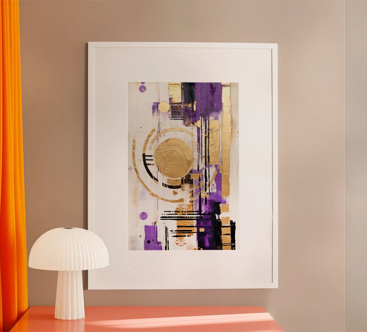 ABSTRAKTE KUNST Partylaune poster van Melanie Viola